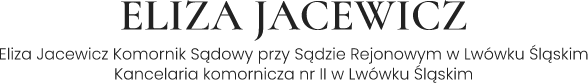 Eliza Jacewicz Komornik Sądowy przy Sądzie Rejonowym w Lwówku Śląskim logo